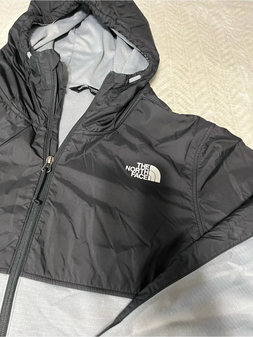 The North Face Men's Black & Gray Hooded Jacket XL